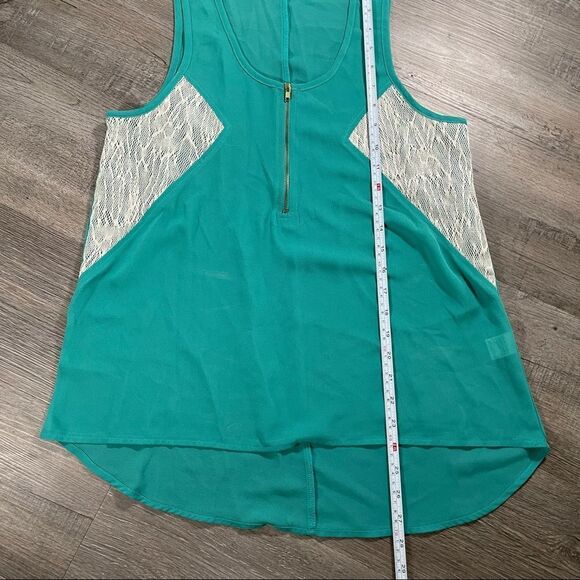 chloe k teal half zip tank - Picture 8 of 11